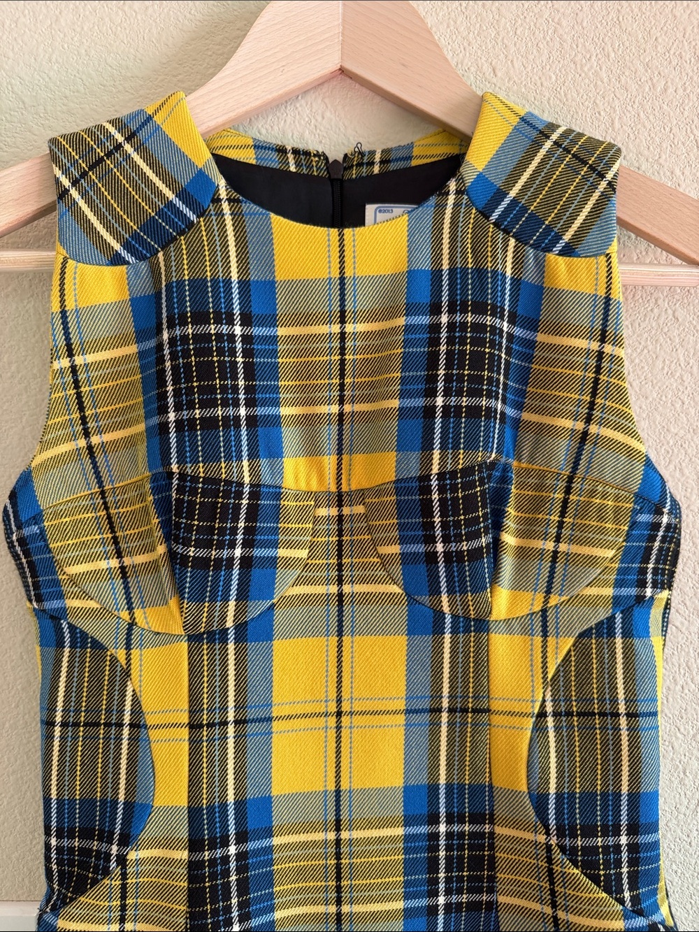 Off-White Check Bullet Wool Minidress sz 40 / XS / Small - Picture 5 of 13
